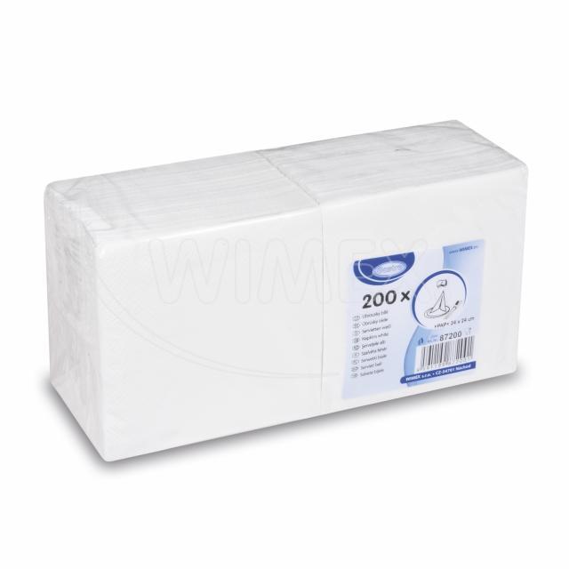 Serviette (PAP FSC Mix) 3-lagig weiß 24 x 24 cm - 200 Stück