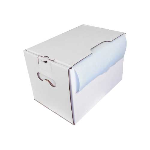 AlpineX® Sontara Creped Entfettungstücher 28×38 cm – Rolle in Spenderbox, 200 Blatt