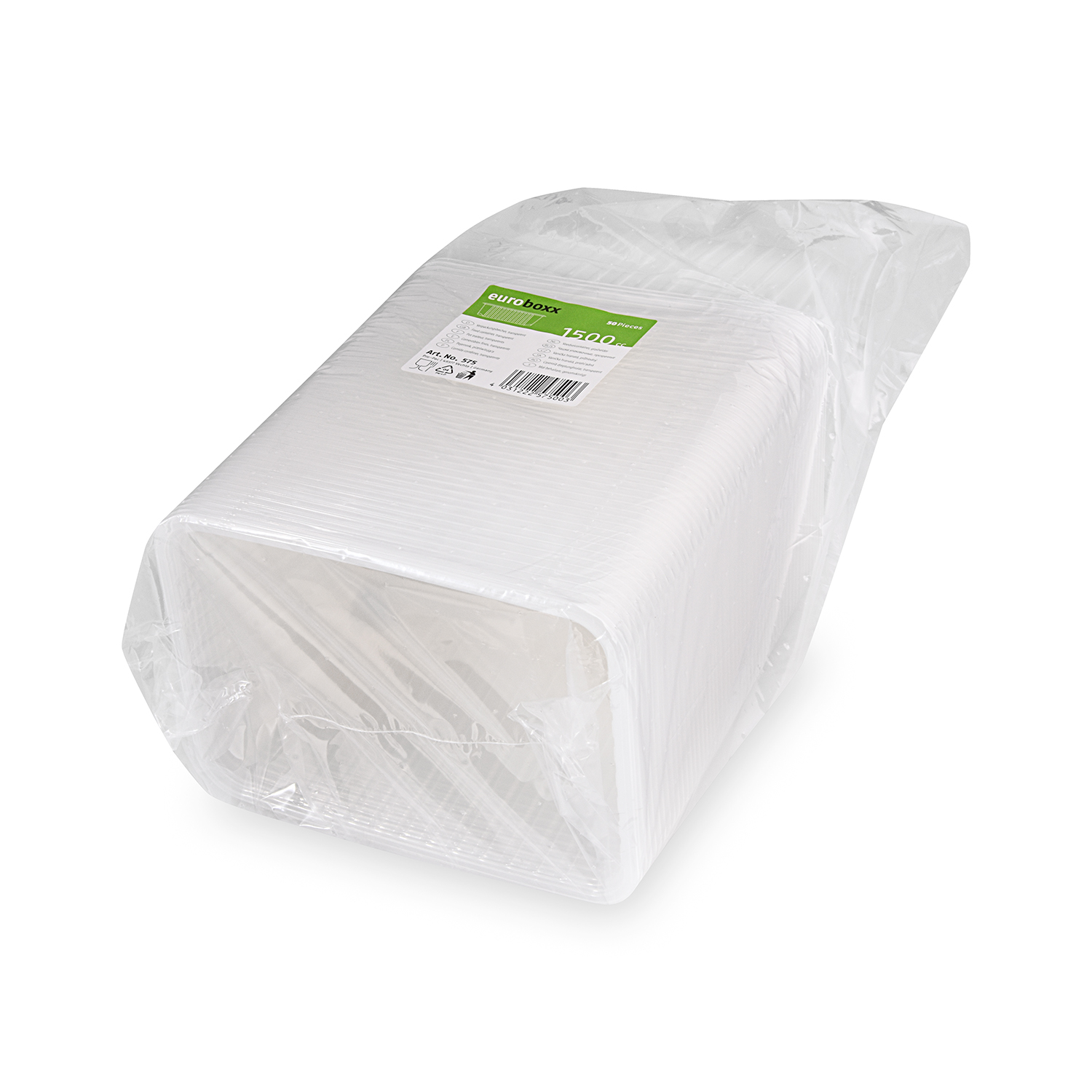 Rechteckschale (PP) klar 186 x 133 mm 1500ml - 50 Stück