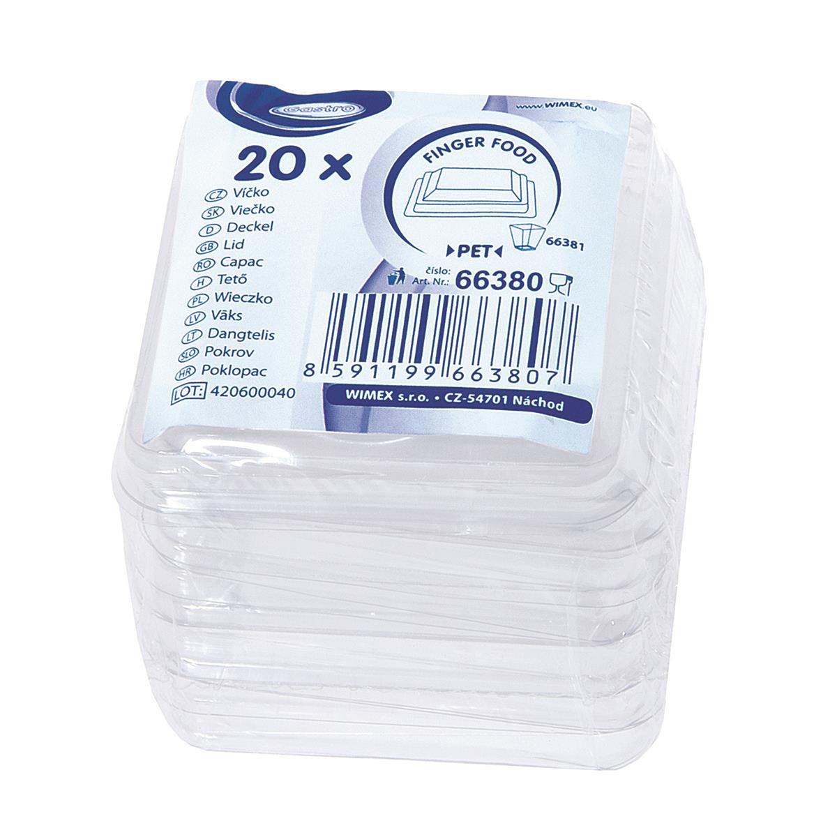 Deckel (PET) für Fingerfood-Becher 66381 - 20 Stück