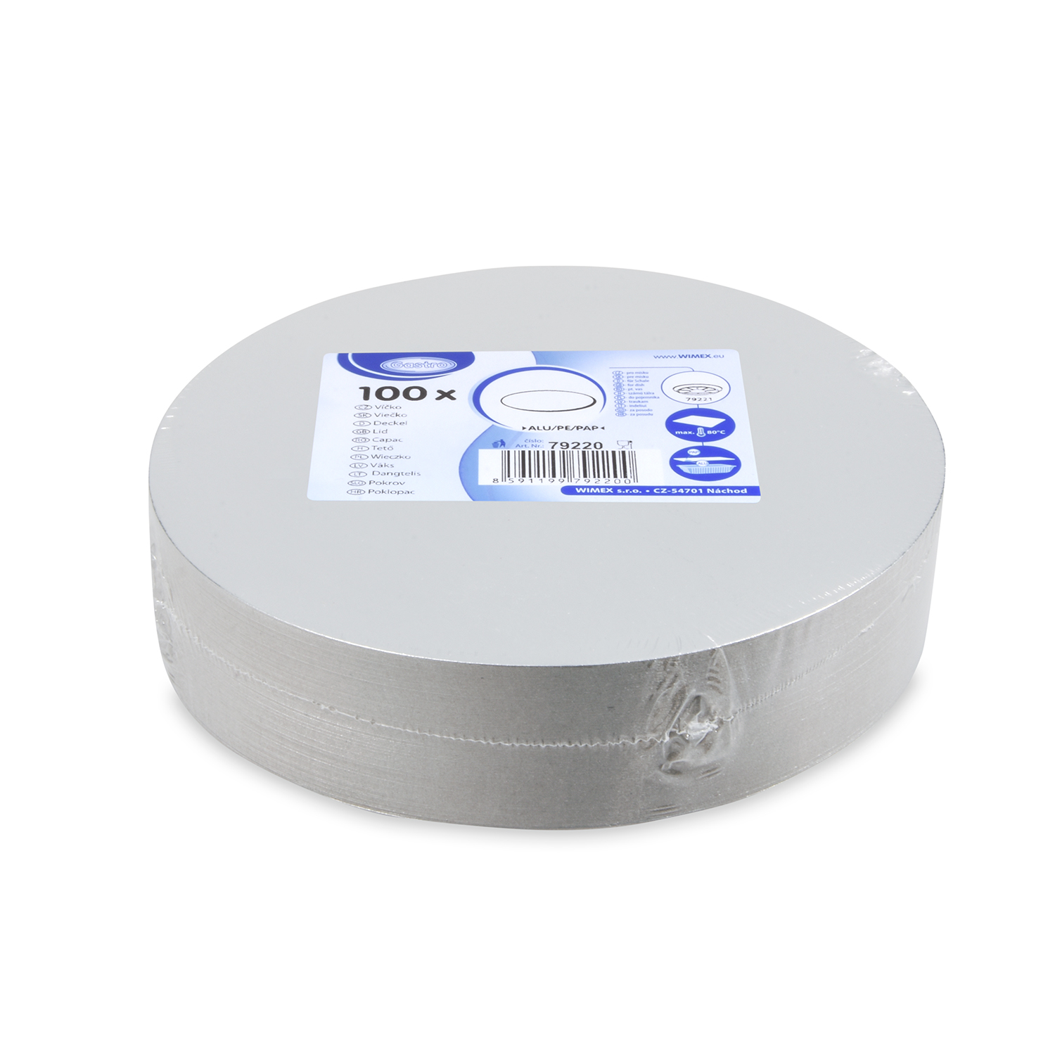 Deckel (PAP,ALU) für Schale 79221 - 100 Stück