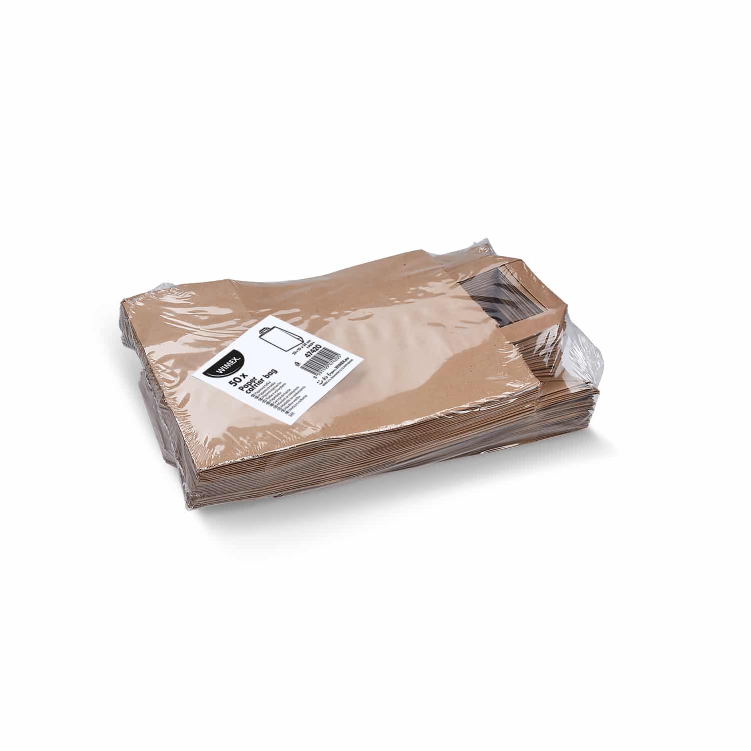 Papiertragetasche braun 22+10 x 28 cm - 50 Stück