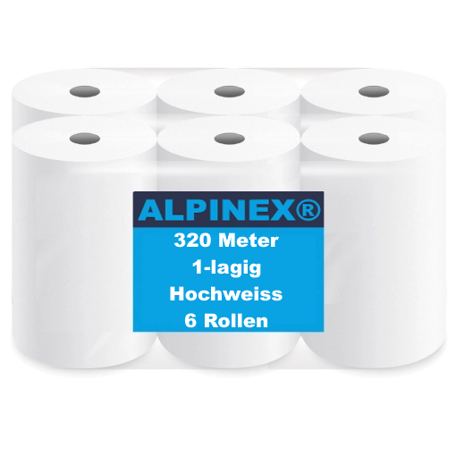 Handtuchrolle MIDI Premium 1-lagig Hochweiss - Pack à 6 Rollen