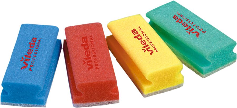 Reinigungsschwamm VILEDA NON-SCRATCH, 70 x 150 x 45 mm, rot