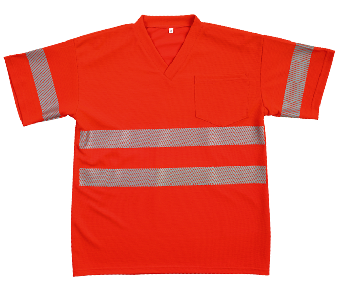 Warnschutz-T-Shirt BIOACTIVE REFLEX, leuchtrot