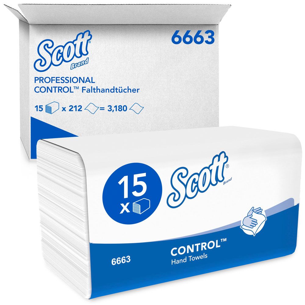 Scott® Control Falthandtücher 6663, 1-lagig, Interfold, FSC®-Mix