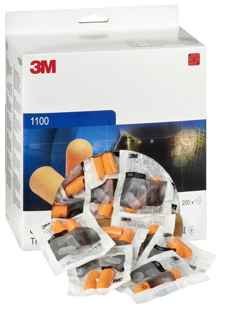 3M Einweg-Gehörschutzstöpsel 1100 - 200 Paar orange