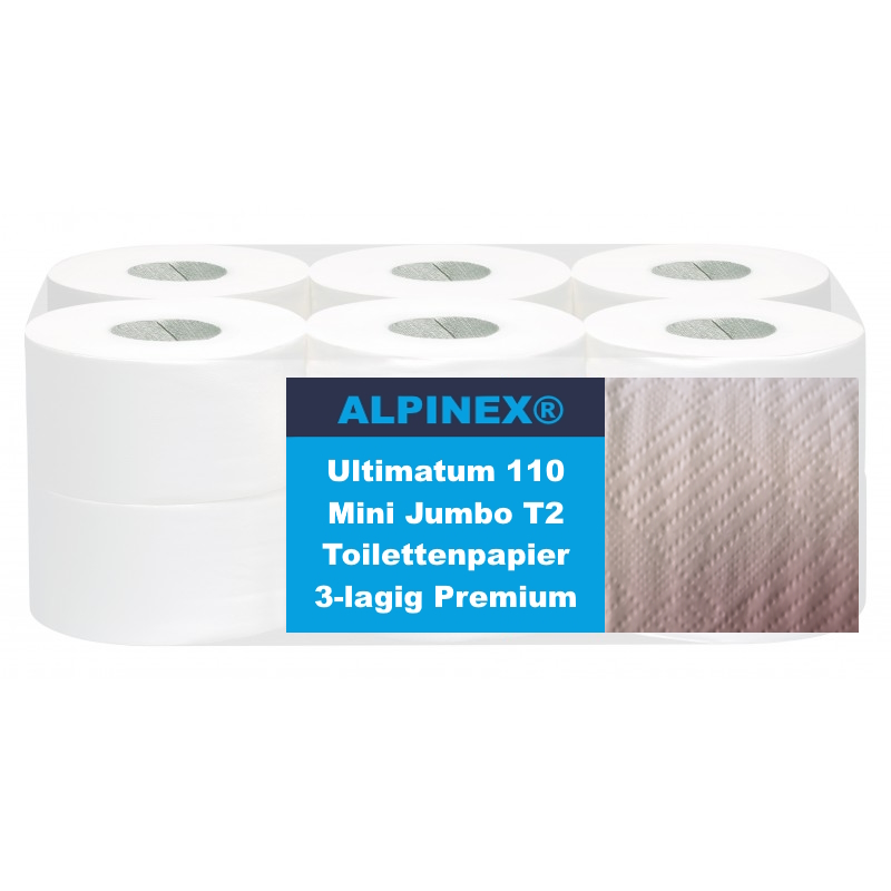 Ultimatum Mini Jumbo Toilettenpapier 3-lag Ø19 cm 110m 100% Zellstoff