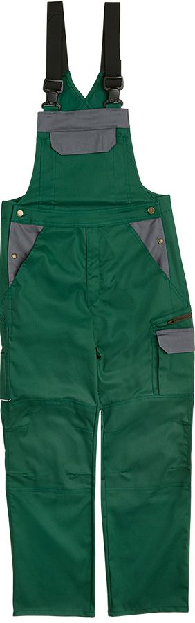 Latzhose PROGRESSO STRETCH, grün/grau