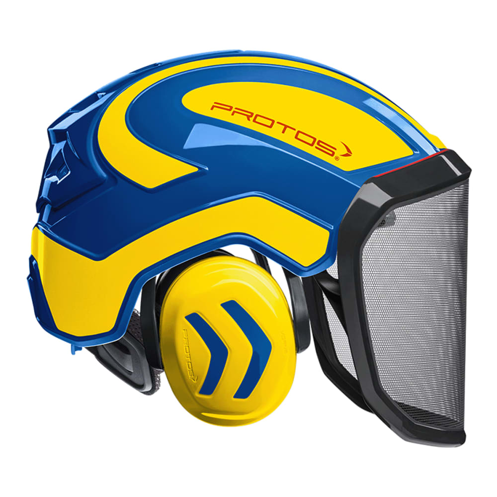 Schutzhelm Intergral PROTOS blau-neongelb
