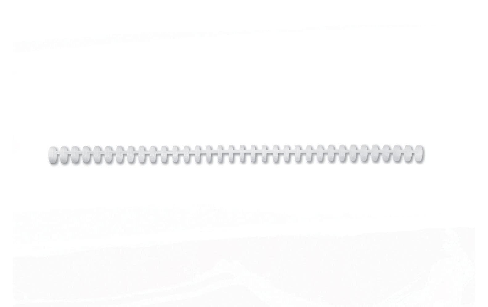 Binderücken 8mm A4 weiss, 34 Ringe 50 Stück GBC 388002E