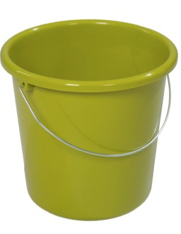 Haushalteimer 10 Liter in Grün mit Stahlbügel