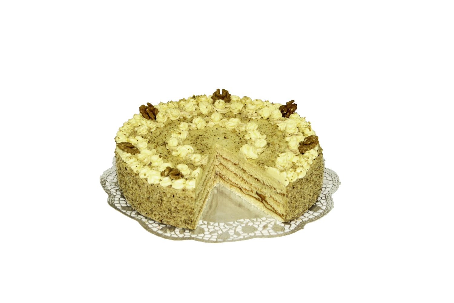 Deko-Tortenspitze (PAP,ALU) rund silber 36cm - 4 Stück