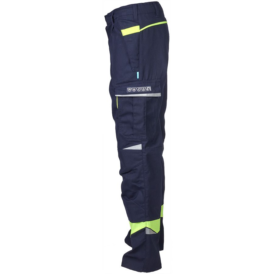 Multinorm-Bundhose SIOEN BARCUS, dunkelblau/leuchtgelb - Grösse 56