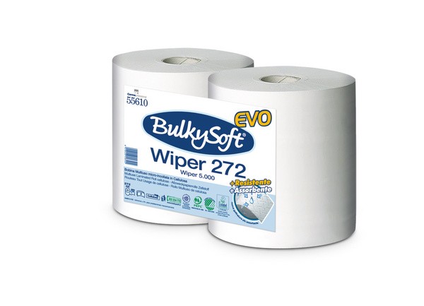 Papierwischtücher Maxi Bulkysoft Classic2-lagig weiss, Zellstoff, 800 Cps,272m, 26x34cm