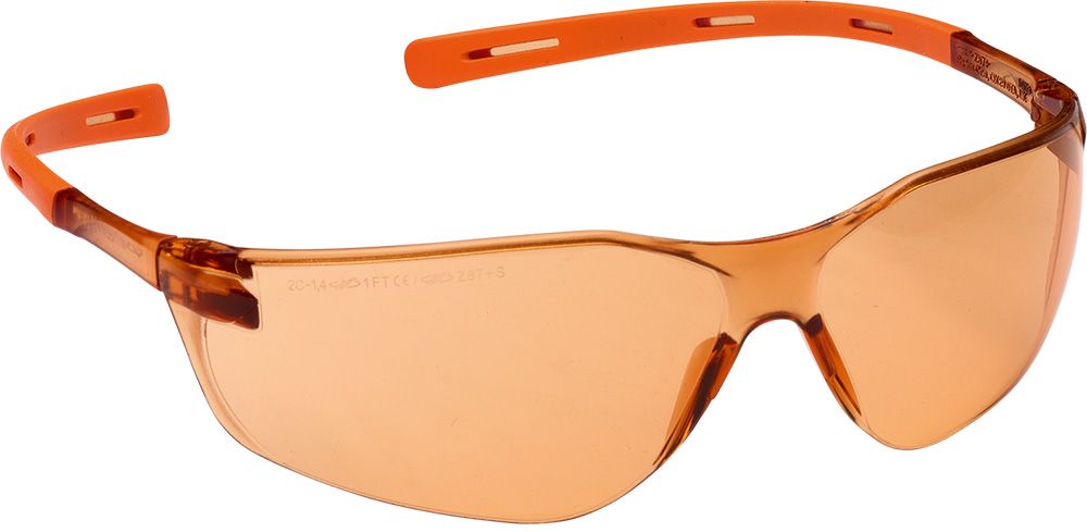 Schutzbrille JSP RIGI BLAULICHT 60%, orange