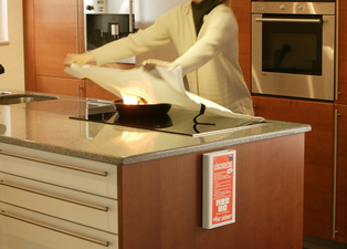 Feuerlöschdecke 1x1m, DIN EN 1869:1997 aus Glasfaser