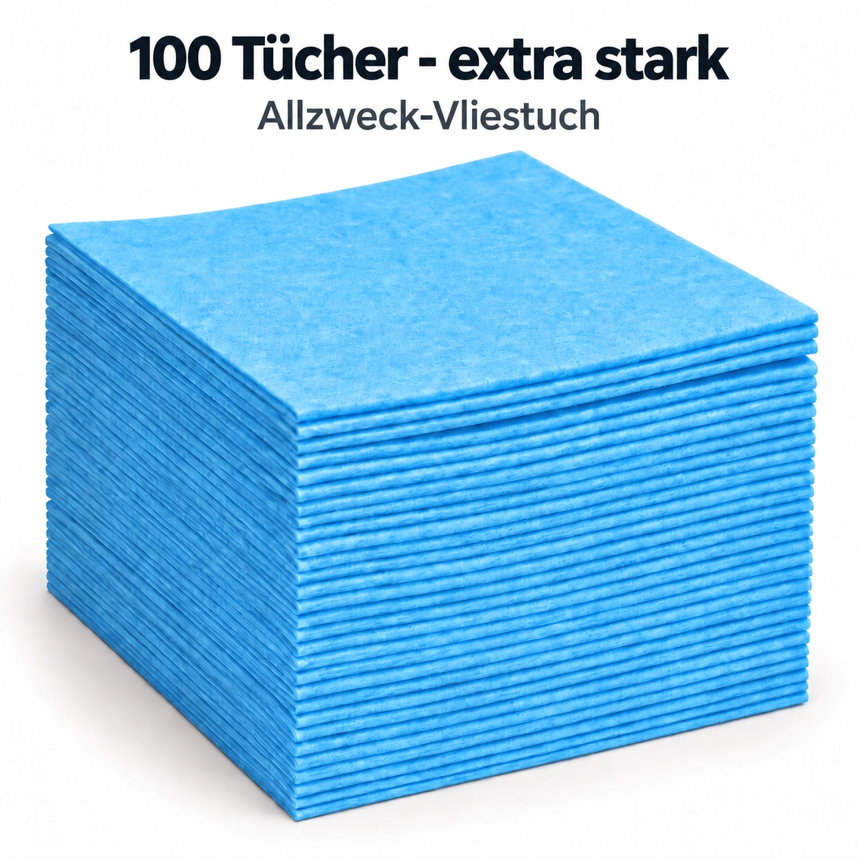 100 Stück extra starke Allzweck-Vliestücher Blue
