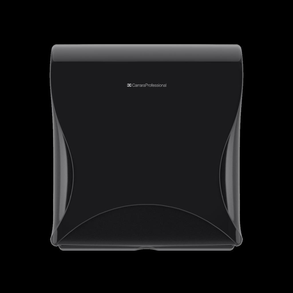 Spender WC Papier Bulkysoft Mini Jumbo, schwarz, Essentia, 30.7x13.6x28.2cm - 1 Spender
