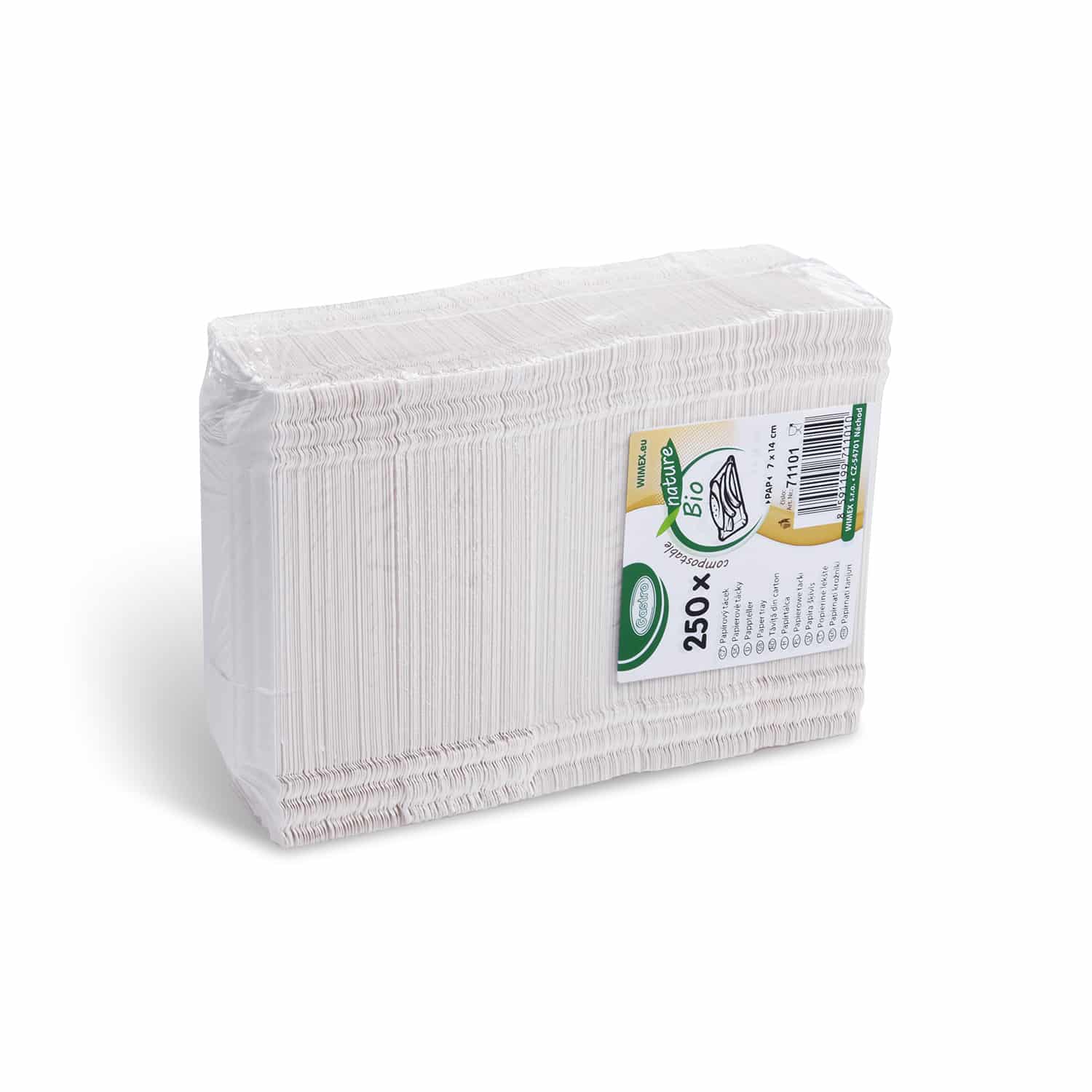 Pappteller weiß 7 x 14 cm - 250 Stück