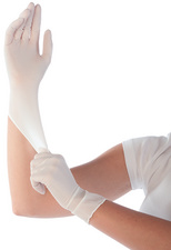 franz mensch/Hygostar Nitril-Handschuh "SAFE PREMIUM", weiss Gr. L