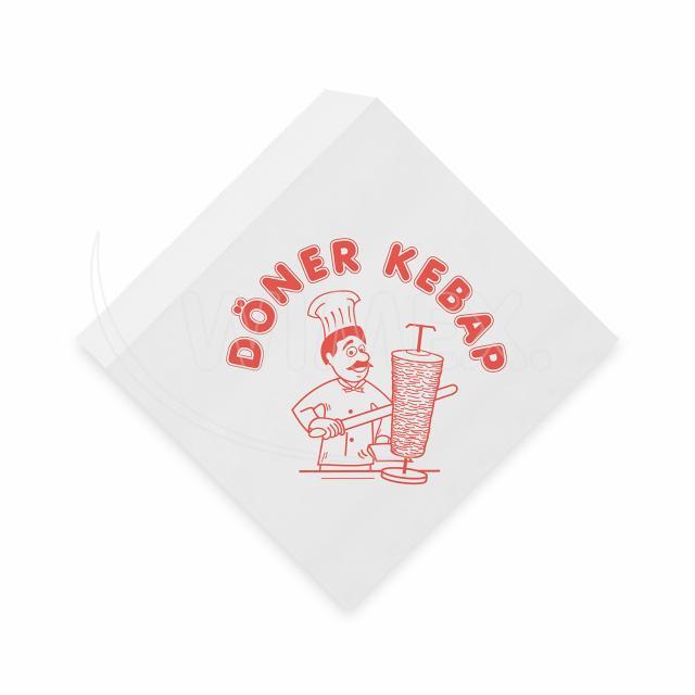 Papierbeutel Kebap 16 x 16 cm - 500 Stück