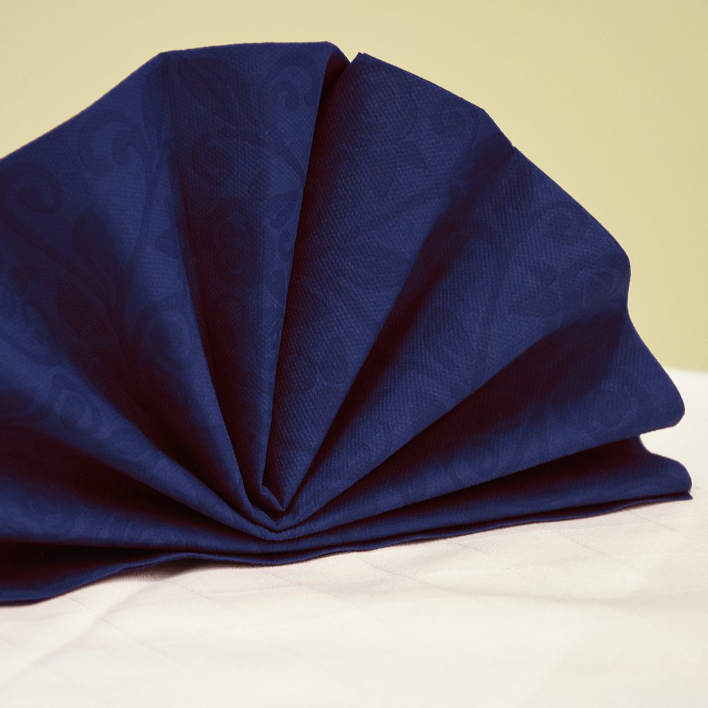 Serviette PREMIUM Dekor-R dunkelblau 40 x 40 cm - 50 Stück