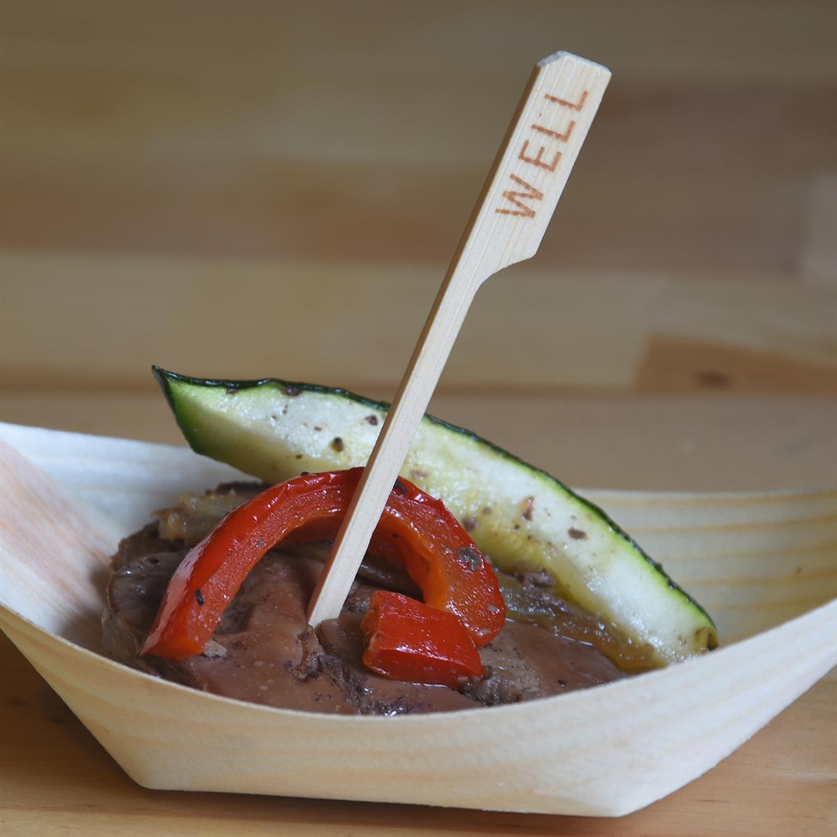 Steak-Marker aus Bambus (FSC 100%) -WELL- 9cm - 250 Stück