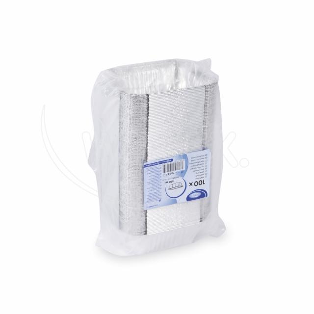 Schale (ALU) eckig 145 x 120 x 41 mm 470ml - 100 Stück