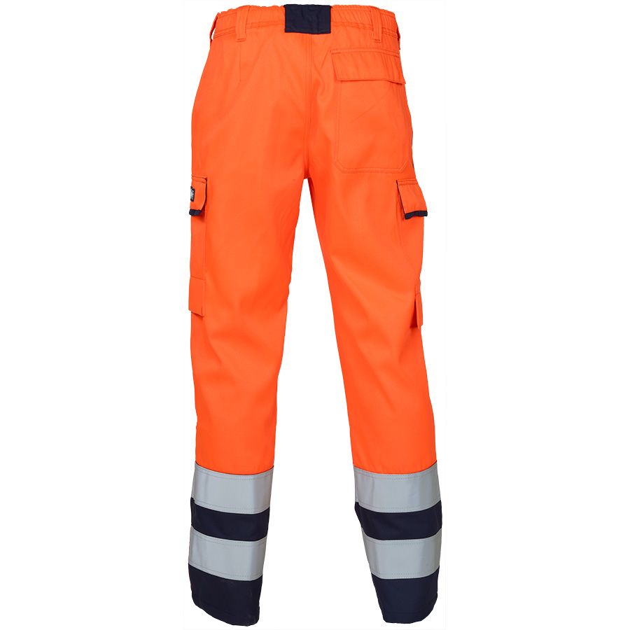 Multinorm-Warnschutzhose SIO-SAFE EXTRA ARUDY, leuchtorange/dunkelblau