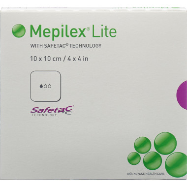 Mepilex Lite Absorptionsverband 10x10cm Silikon