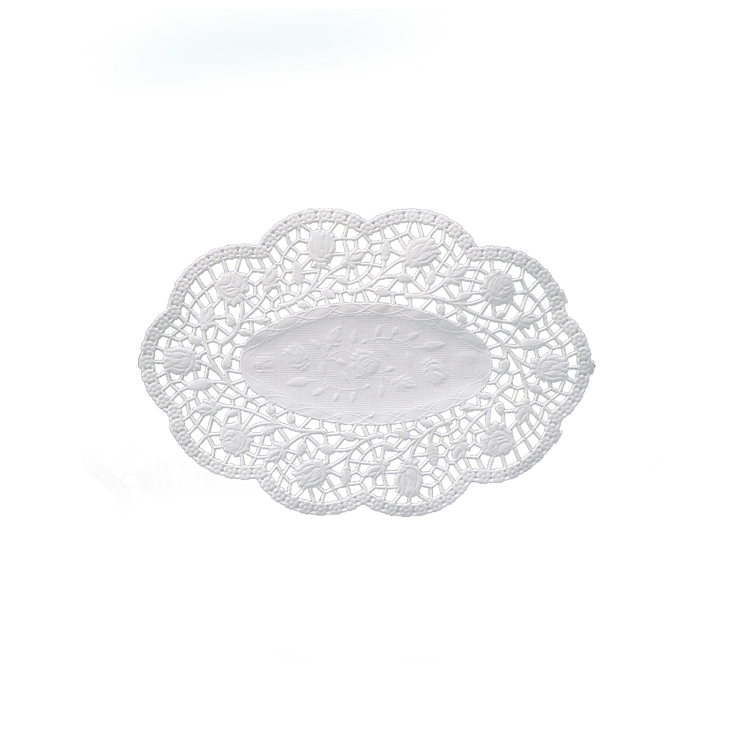 Mokkadeckchen (PAP) oval weiß 18 x 13 cm - 500 Stück