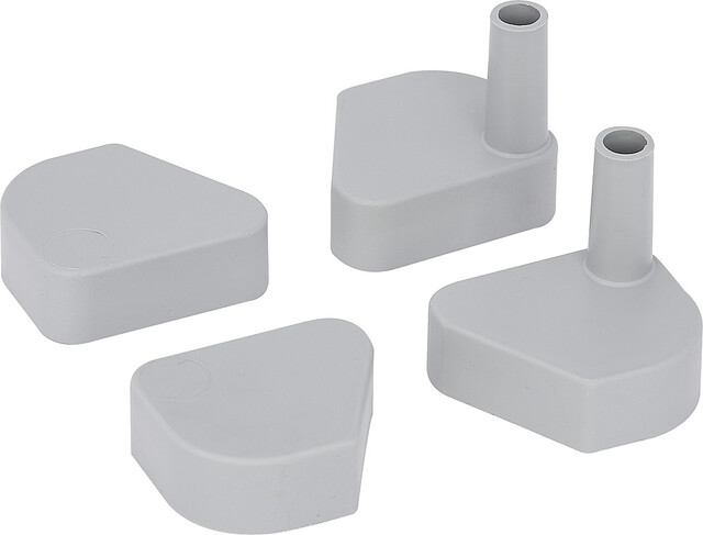 Abschlusskappen PVC Farbe grau Inhalt 4 Stück