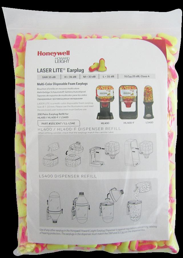 Gehörschutzstöpsel HONEYWELL HOWARD LEIGHT LASER LITE Nachfüllpackung zu Spender HL400-F