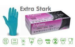 Nitrilhandschuhe extra Stark, blau puderfrei - Box à 100 Gr. S