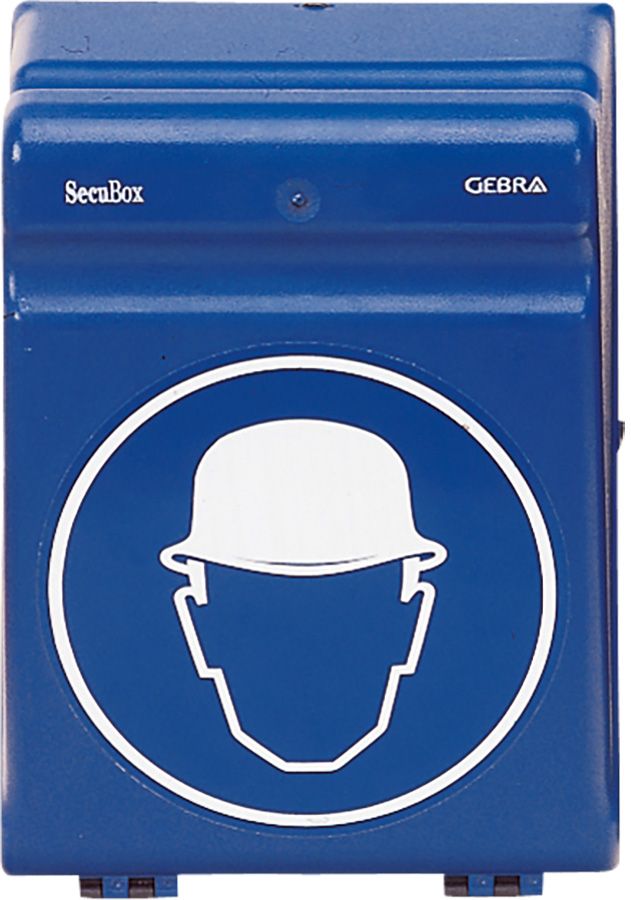 Aufbewahrungsbox GEBRA SECUBOX MAXI, Symbol Schutzhelm
