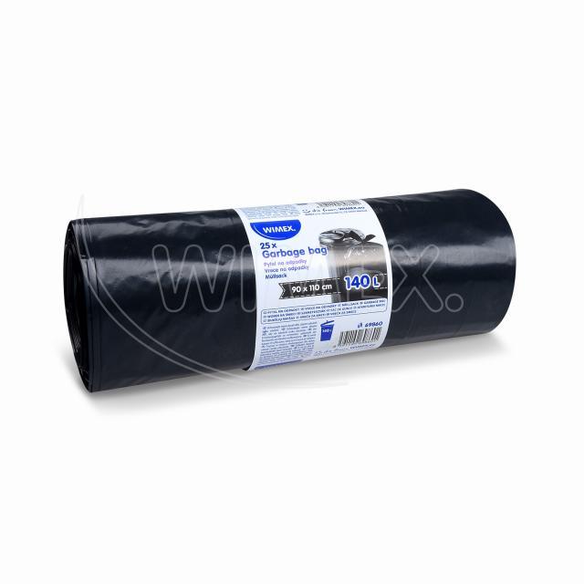 Müllsack LDPE schwarz 90 x 110 cm 140 l, Packung mit 25 Stück