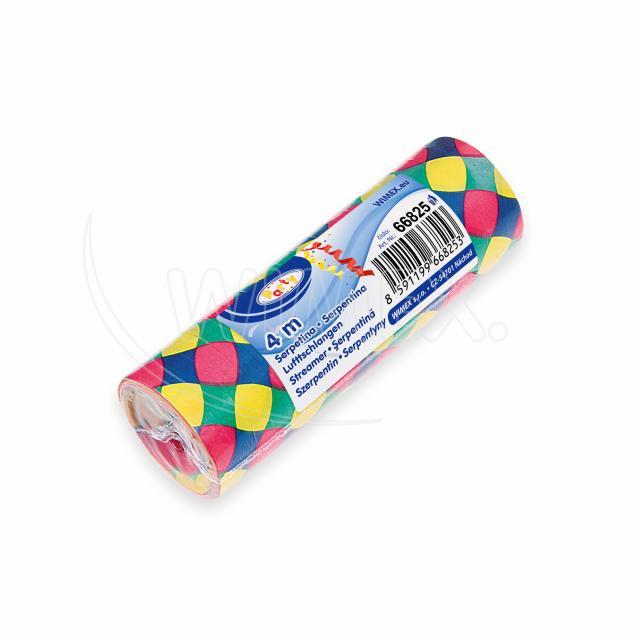Luftschlange (PAP) beidseitig Harlekin 7mm x 4m - 1 Stück