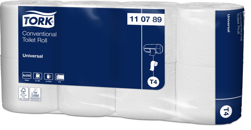 TORK-110789 Kleinrollen Toilettenpapier Universal – 2-lagig - T4