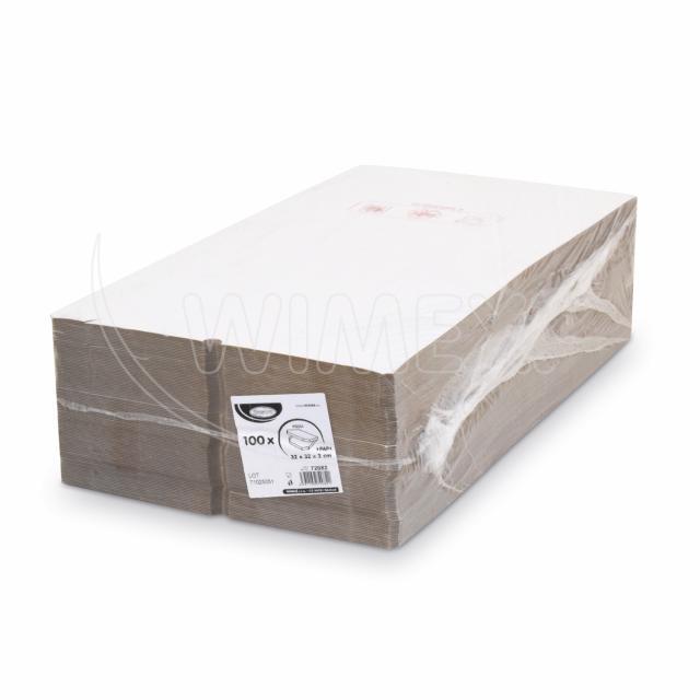 Pizzakarton aus Mikrowellpappe extra-stabil weiß 32 x 32 x 3 cm - 100 Stück