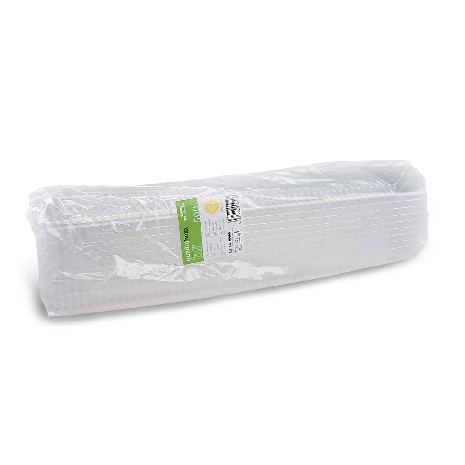 Quadroboxx (PP) klar 115 x 115 x 61 mm 500ml - 50 Stück