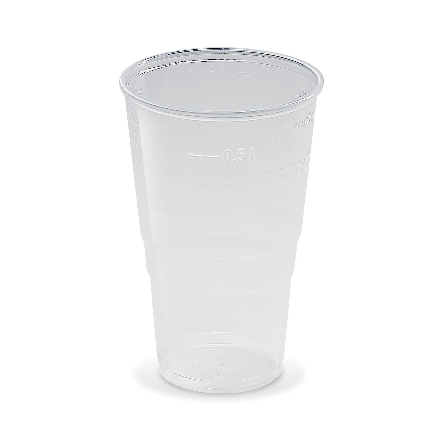 Trinkbecher aus PP klar für Buffet, Service und Take-away, Packung mit 50 Stück