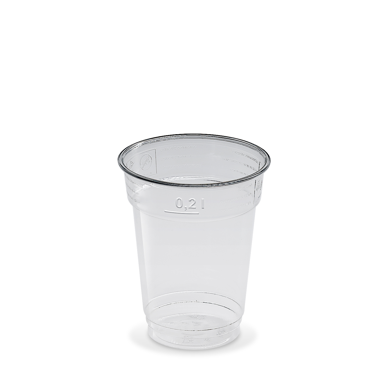 Becher (PET) glasklar 78mm 0,2L - 50 Stück