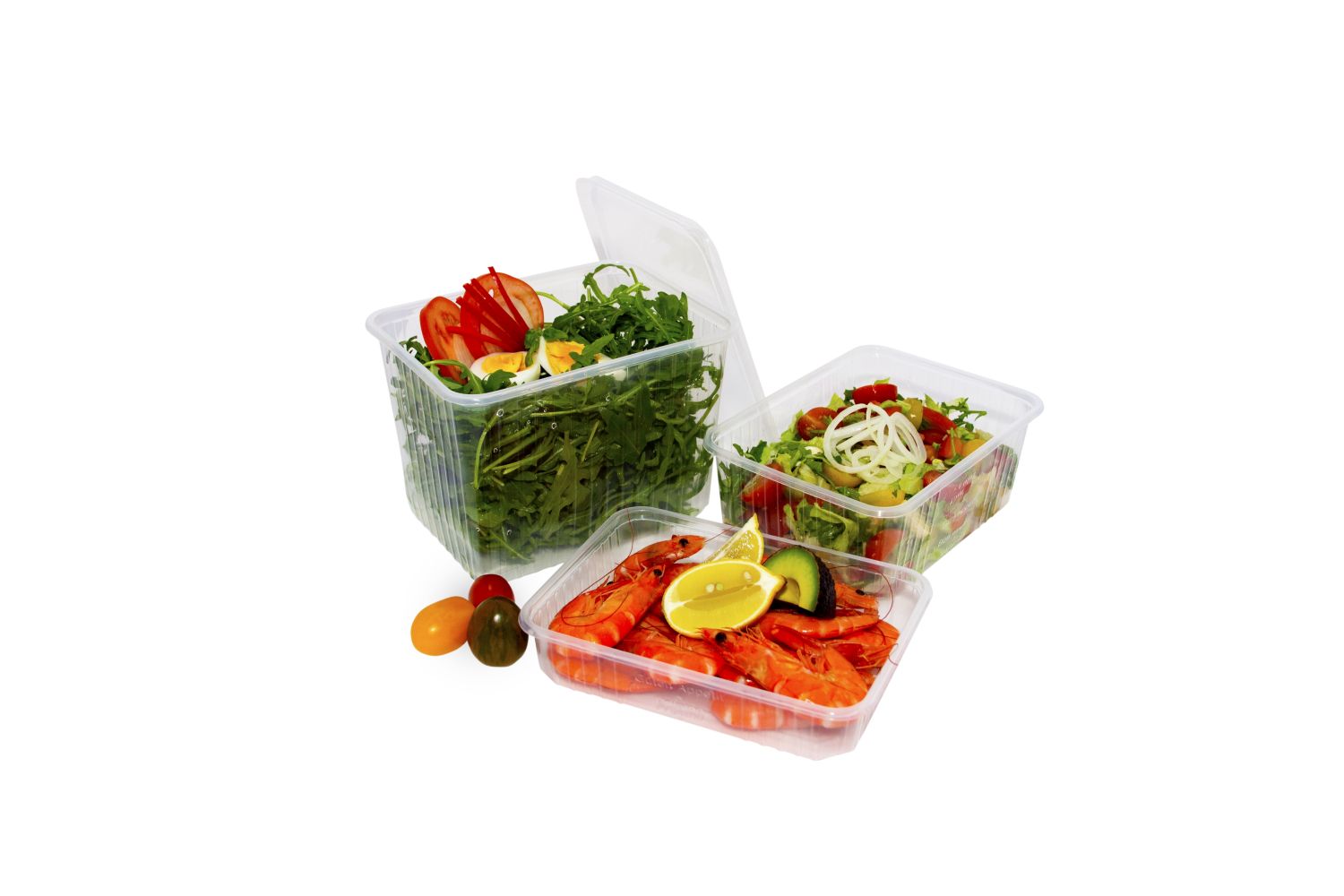 Rechteckschale (PP) klar 186 x 133 mm 500ml - 50 Stück