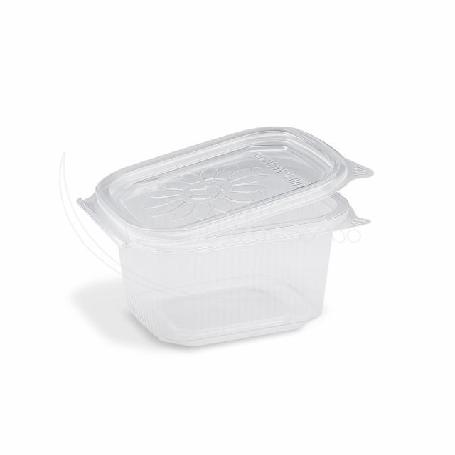 Feinkostbecher (PP) Ripboxx Tiny mit Deckel klar 375ml - 50 Stück