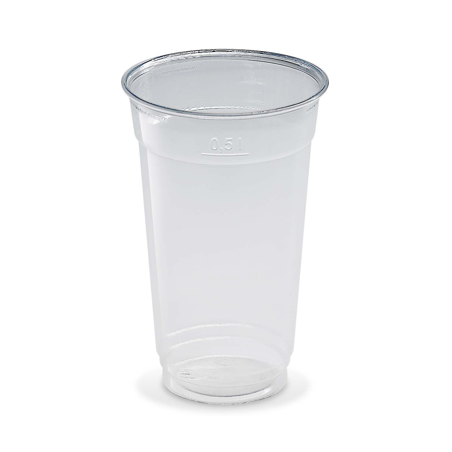 Becher (PET) glasklar 95mm 0,5L - 50 Stück