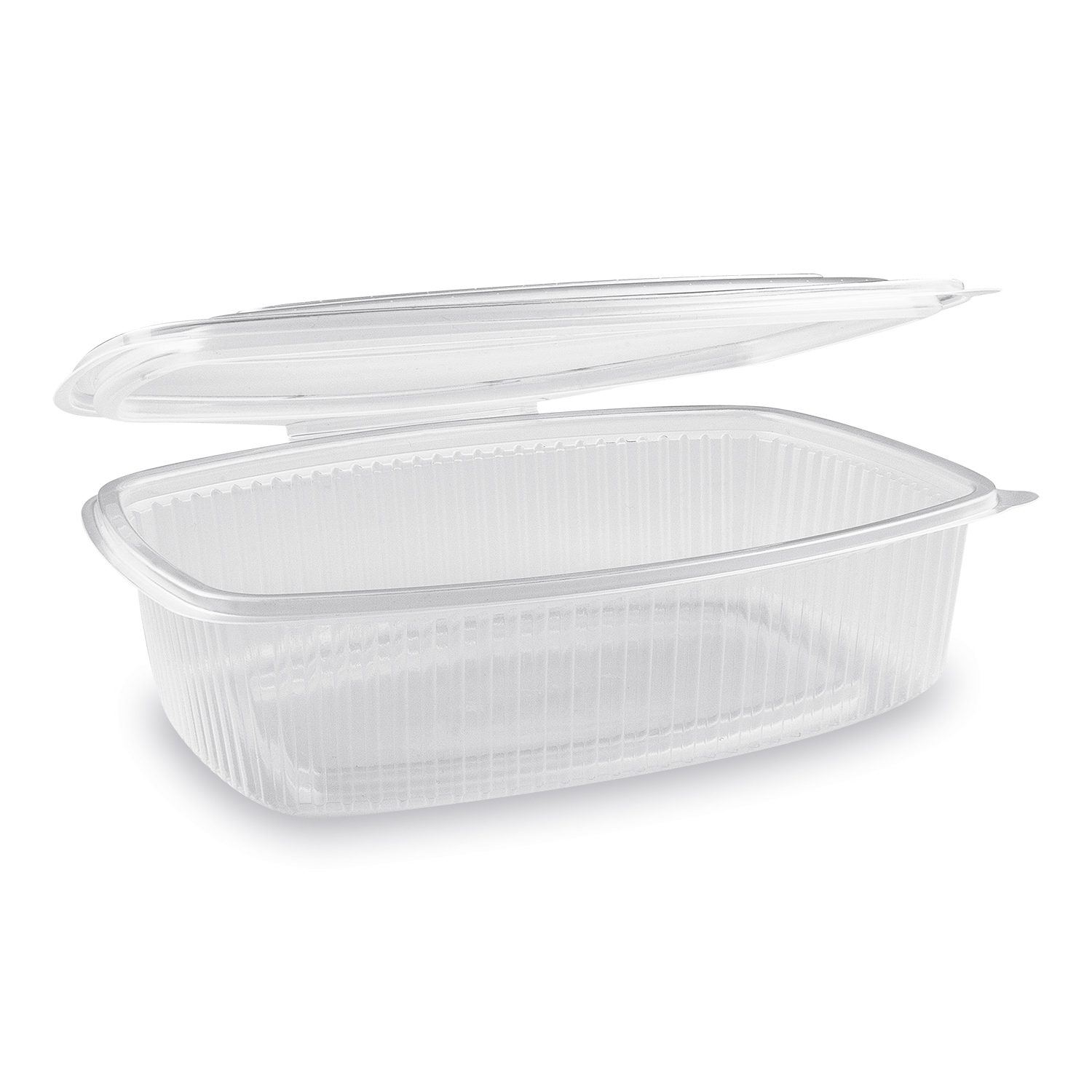 Feinkostbecher (PP) mit Deckel oval klar 1500ml - 25 Stück