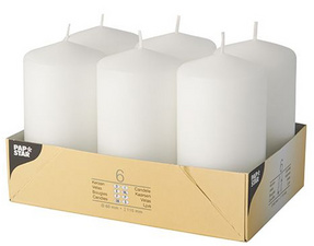 PAPSTAR Stumpenkerze, Durchmesser: 60 mm, creme