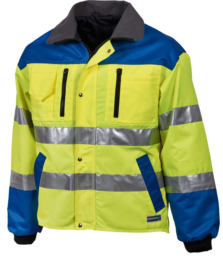 Warnschutz-Jacke PROFIWORK REFLEX, leuchtgelb/blau