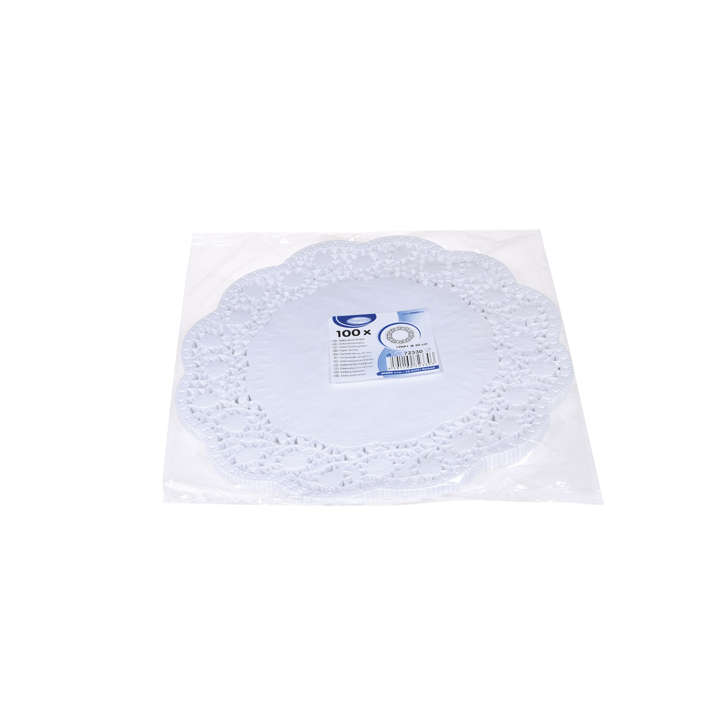 Deko-Tortenspitze (PAP) rund weiß 30cm - 100 Stück